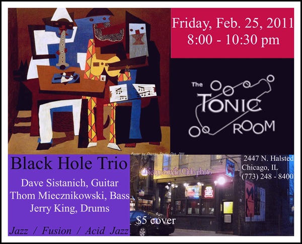 Chicago Studio Club 2011 poster for Black Hole Trio